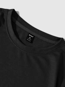 ROMWE MEN Bộ hai mảnh Nam Dây kéo Túi Thắt nơ trước Hoạt hình Giải trí - màu đen - Xem 7