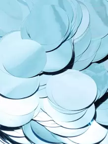 1 paquete de Confeti de poliestireno para lanzar, confeti metálico azul minimalista y redondo para fiestas, Navidad