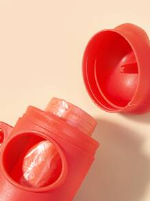 1pc Bone Design Pet Poopbag Dispenser & 2rolls Pet Poopbag - Red - View 9