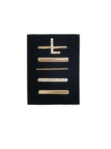 5pcs Rhinestone Decor Watchband Decorative Ring - Gold - View 2