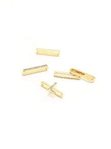 5pcs Rhinestone Decor Watchband Decorative Ring - Gold - View 5