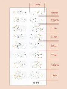 1sheet Bronzing Detail Nail Art Sticker & 1pc Nail File