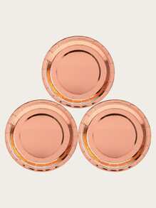 12入組/套紙質一次性盤子金屬一次性餐盤派對用