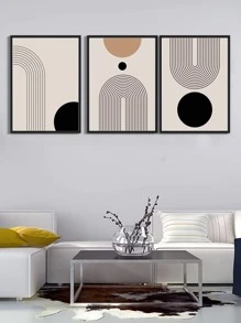 3pcs/set Abstract Pattern Unframed Painting, Modern Non-woven Fabric Unframed Picture For Home Decor