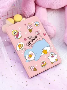 卡通企鵝圖案保護套適用於iPad - 彩色 - 查看 1