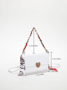 Bolsa cuadrada mini con diseño metal con solapa