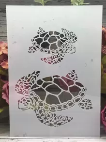 1 pieza Plantilla de dibujo tortuga - Blanco - Ver 1