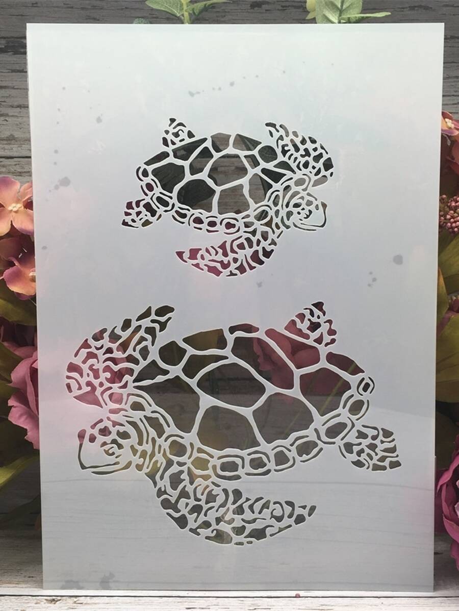 1 pieza Plantilla de dibujo tortuga - Blanco - Ver 1