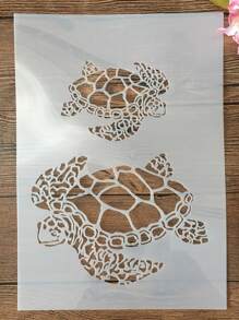 1 pieza Plantilla de dibujo tortuga - Blanco - Ver 2