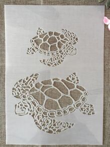 1 pieza Plantilla de dibujo tortuga - Blanco - Ver 3