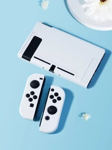 2pcs Protective Case & Dock Cover,Holds 5 Game Cards, Protects The Base From Scratches And Dust,Compatible With Nintendo Switch OLED/Switch NS/New Switch2 (2025) - White - View 4