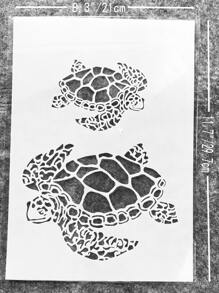 1 pieza Plantilla de dibujo tortuga - Blanco - Ver 4