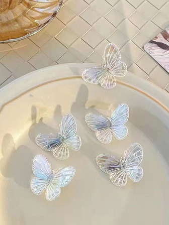 5入組蝴蝶裝飾髮夾