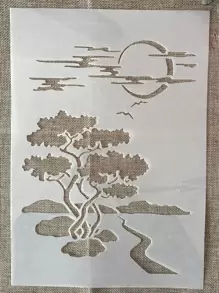 1pc Landscape Design Drawing Template Back To School