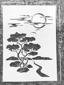 1pc Landscape Design Drawing Template Back To School