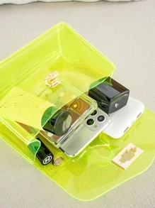 Mini Neon Green Clear Square Bag for Women - Mint Green - View 5