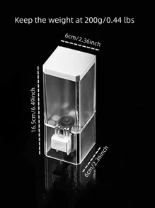 1pc Punch-free Lotion Dispenser, Clear Plastic Wall Mounted Manual Press Soap Dispenser, For Home - Clear - View 2