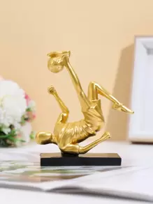 1 cái Polyresin trang trí thủ công, đối tượng trang trí thiết kế bóng đá sáng tạo cho gia đình - Nhiều màu - Xem 1