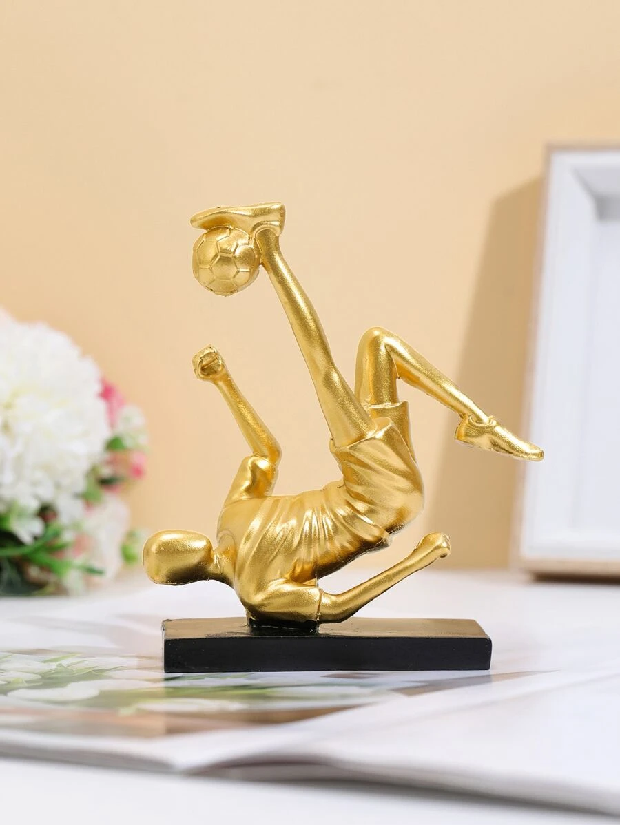 1 cái Polyresin trang trí thủ công, đối tượng trang trí thiết kế bóng đá sáng tạo cho gia đình - Nhiều màu - Xem 1