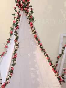 1入組滌綸人造花藤派對人造花花環 - 彩色 - 查看 3