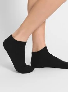 10 đôi vớ mắt cá chân rắn - Đen và trắng - Xem 3