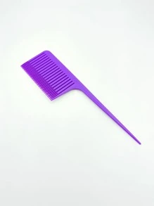 1pc Weaving Comb Dyeing Hair Comb Weaving Sectioning Foiling Comb Rat Tail Styling Hair Dyeing Combs For Foiling Balayage Hair Coloring - Purple - View 2