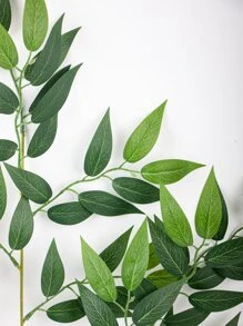 1pc Artificial Leaf, Simple Polyester Fake Plant For Home Decoration - Multicolor - View 2