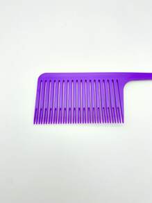 1pc Weaving Comb Dyeing Hair Comb Weaving Sectioning Foiling Comb Rat Tail Styling Hair Dyeing Combs For Foiling Balayage Hair Coloring - Purple - View 3