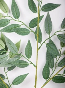 1pc Artificial Leaf, Simple Polyester Fake Plant For Home Decoration - Multicolor - View 5