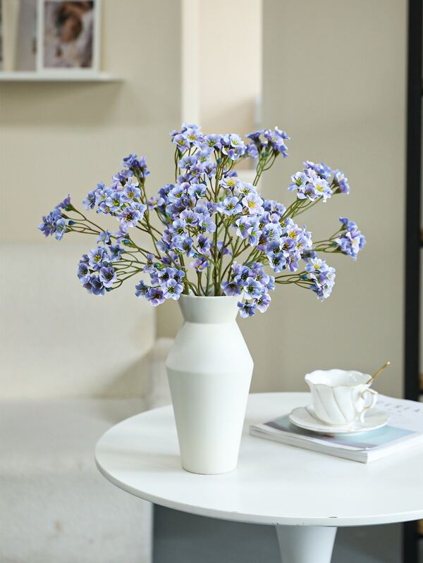 1branch Polyester Artificial Flower Stem, Artificial Flower Stick For Party