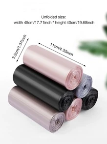 Bolsa de basura portátil de 1 paquete, bolsa de basura desechable de PE de Color liso Simple para el hogar - Caqui - Ver 2