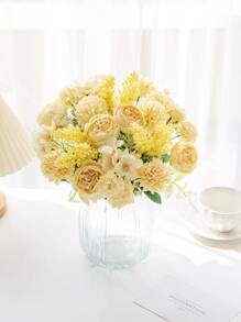 1 Bó hoa nhân tạo, Hoa giả bằng nhựa đơn giản để trang trí nhà cửa - Nhiều màu - Xem 1