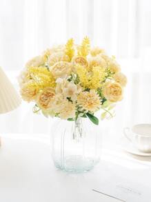 1 Bó hoa nhân tạo, Hoa giả bằng nhựa đơn giản để trang trí nhà cửa - Nhiều màu - Xem 5