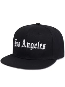 Gorra de hip hop bordada con letras para hombre para la vida diaria y al aire libre - Negro - Ver 1