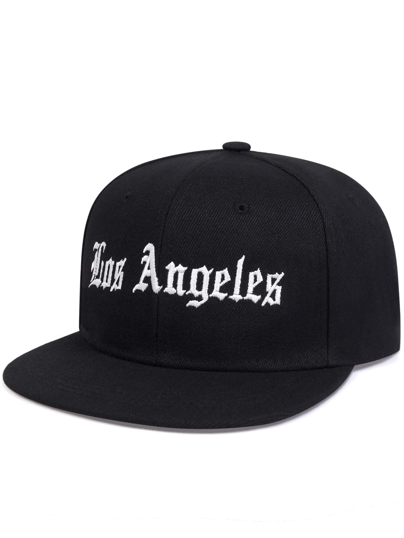 Gorra de hip hop bordada con letras para hombre para la vida diaria y al aire libre - Negro - Ver 1