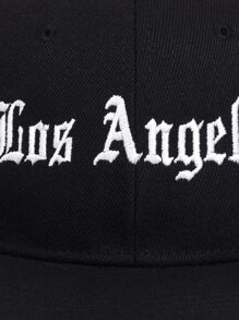 Gorra de hip hop bordada con letras para hombre para la vida diaria y al aire libre - Negro - Ver 3