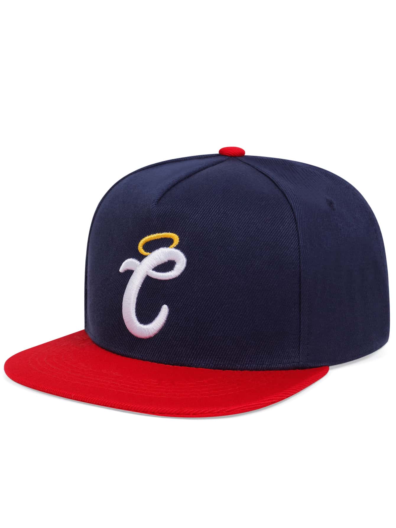 男士字母刺繡嘻哈帽 - 藏蓝色 - 查看 1