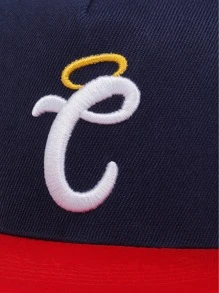 男士字母刺繡嘻哈帽 - 藏蓝色 - 查看 5