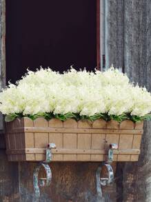 2bunches/set Plastic Artificial Flower, Cottagecore White Fake Flower For Party - White - View 1