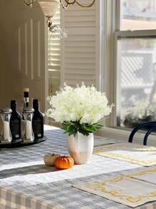 2bunches/set Plastic Artificial Flower, Cottagecore White Fake Flower For Party - White - View 8