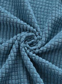 1 pieza Funda de silla de oficina unicolor oficina silla moderno poliéster para casa - Azul - Ver 4