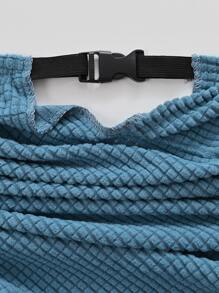 1 pieza Funda de silla de oficina unicolor oficina silla moderno poliéster para casa - Azul - Ver 5