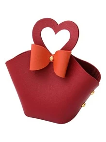 1入組紅色禮品盒極簡主義蝴蝶結裝飾禮品包裝盒適合派對 - 酒紅色 - 查看 3