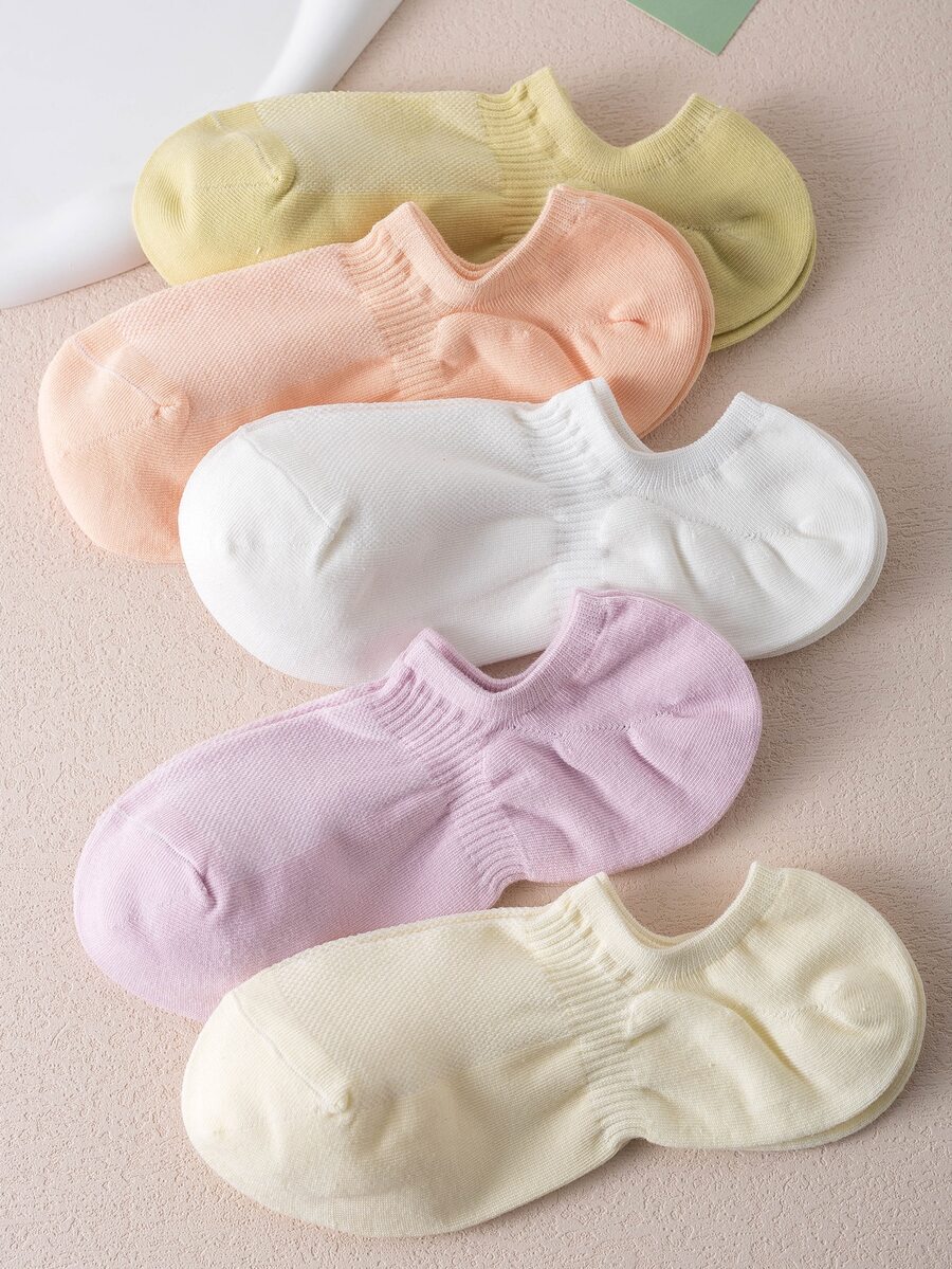 5雙素色隱形襪 - 彩色 - 查看 1