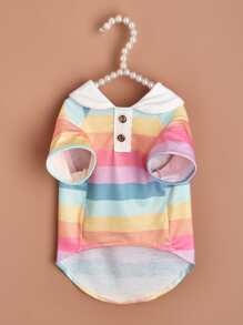 1 pieza Ropa de mascota de verano estilo Ins Polo Shirt, universal para gatos y perros, Ropa de mascota - Multicolor - Ver 2