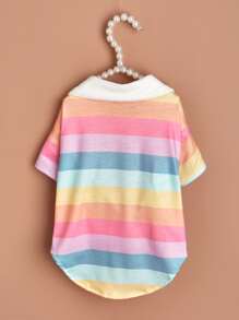 1 pieza Ropa de mascota de verano estilo Ins Polo Shirt, universal para gatos y perros, Ropa de mascota - Multicolor - Ver 3