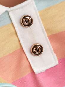 1 pieza Ropa de mascota de verano estilo Ins Polo Shirt, universal para gatos y perros, Ropa de mascota - Multicolor - Ver 5