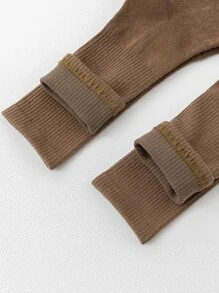 3 pares de calcetines unicolor - Café integral - Ver 3