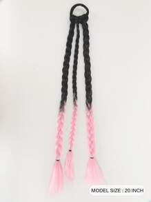 中等合成髮辮 - 彩色 - 查看 2