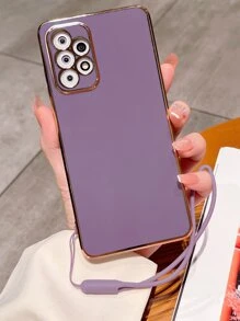 Anti-Fall Plating Phone Case With Lanyard Compatible With IPhone15/15Plus/15Pro/15Promax,International Version, Not The Domestic Version - Purple - View 5